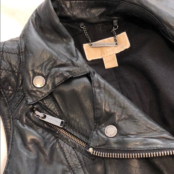 Michael KORS leather Moto Best Gunmetal details - Picture 8 of 8